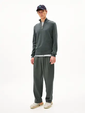 ARMEDANGELS | Troyer Pullover FAABES | dunkelgrün